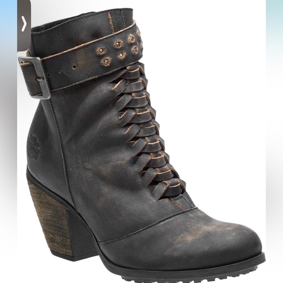Size 8 Harley Davidson Calkin boots. Brand new in box . Smoke - Picture 1 of 7